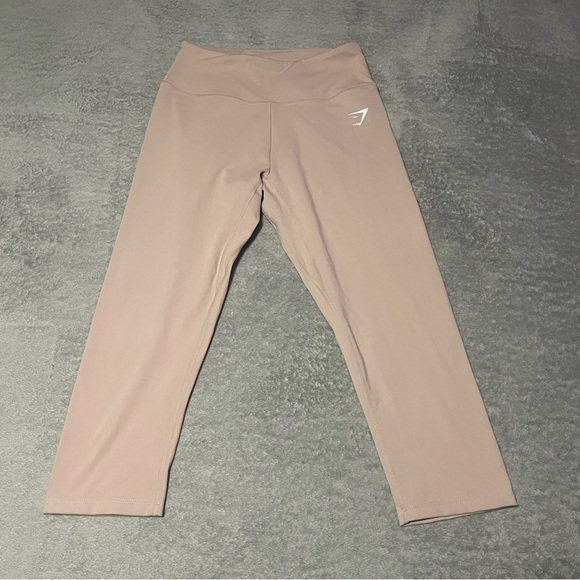 Gymshark dreamy cropped leggings size small in taupe NWT - Picture 2 of 9